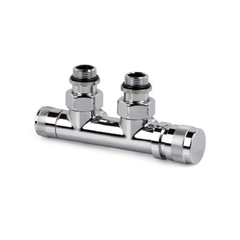 SR Tondera Gruppo Valvola e Detentore a Squadra Interasse 50 mm - Destra