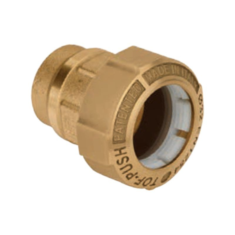 Effebi Tof Raccordo in Ottone Dritto Femmina Ridotto per Polietilene