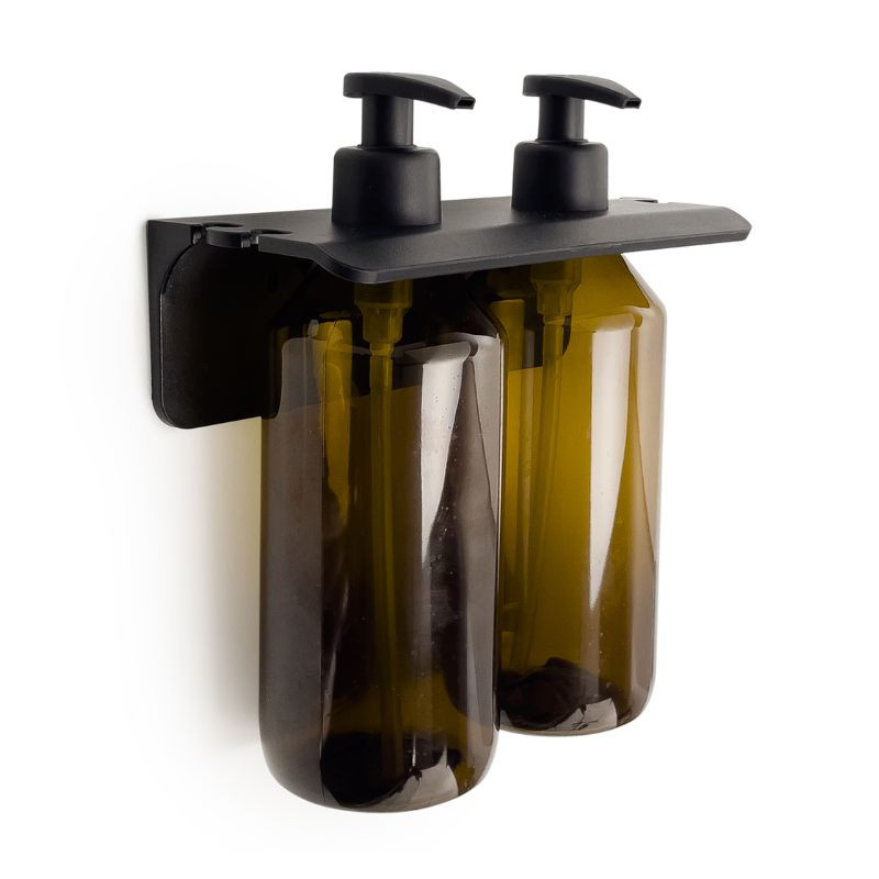 Gedy Grouper Portaflaconcini Doppio - Nero