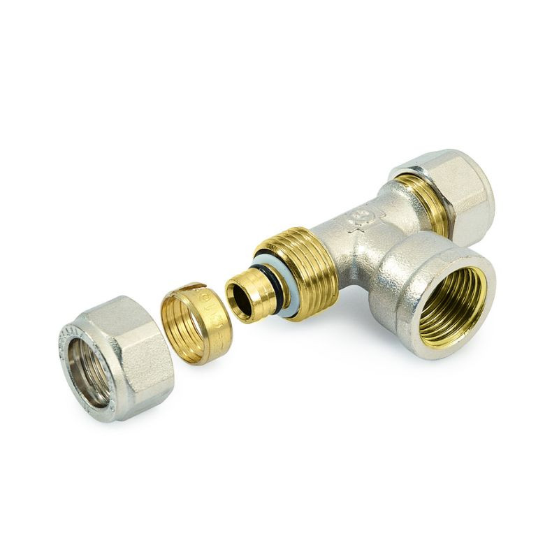 Tee Filettato Femmina per Multistrato a Stringere