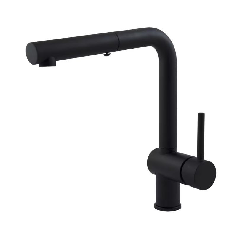 Paffoni Light Cucina Estraibile 2 Getti - Nero Opaco