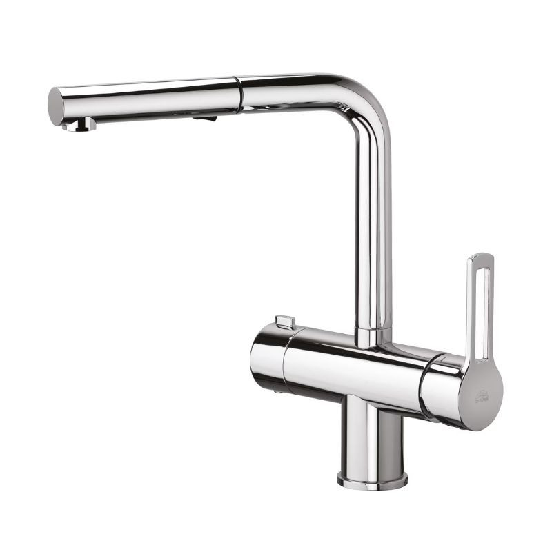 Paffoni Ringo Cucina Estraibile 2 getti con Attacco Depuratore