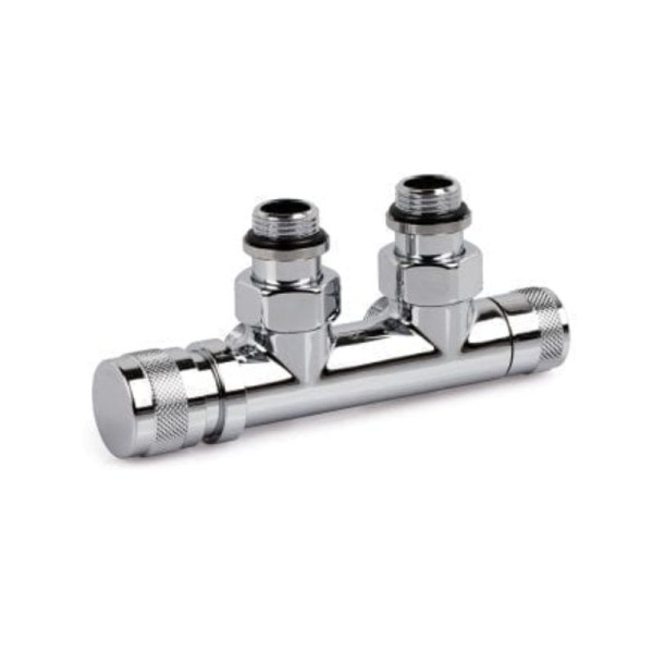 SR Tondera Gruppo Valvola e Detentore a Squadra Interasse 50 mm - Sinistra