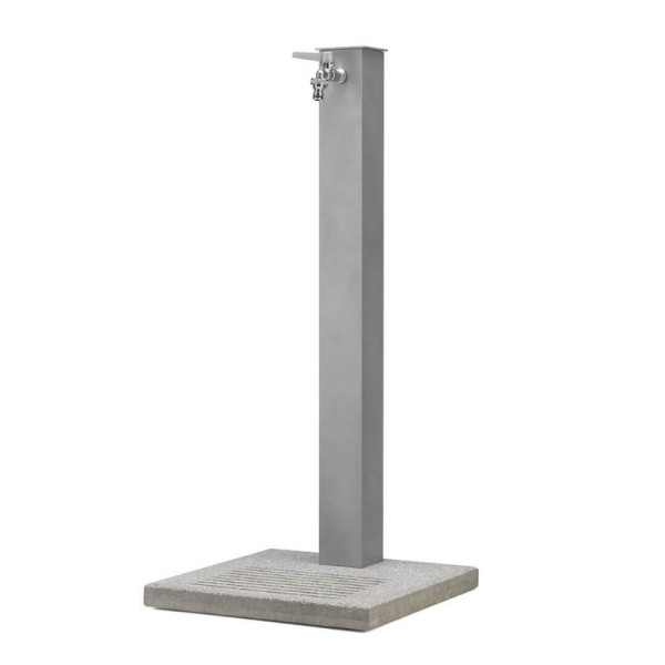 Bel-Fer Fontana in Alluminio Rettangolare con Base - Alluminio