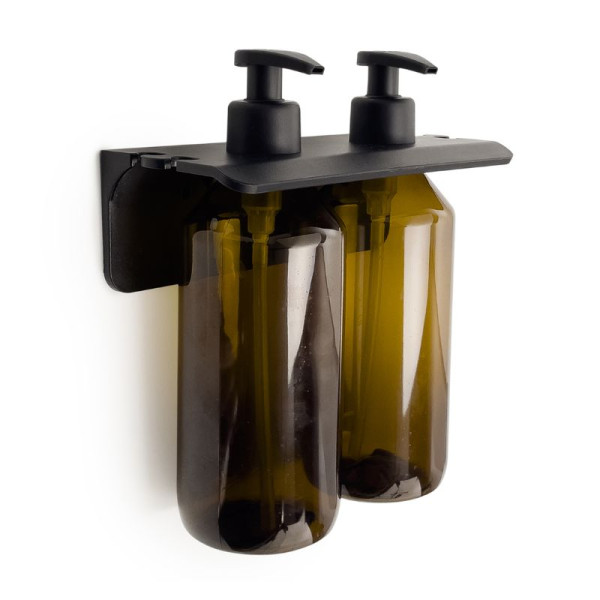 Gedy Grouper Portaflaconcini Doppio - Nero