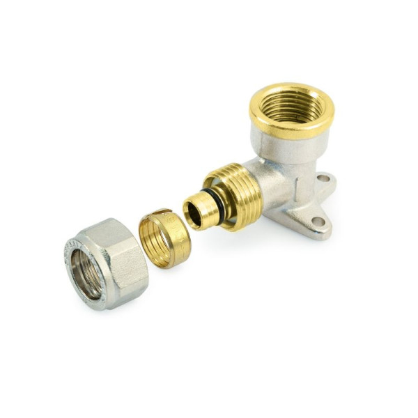 Gomito Murale Filettato Femmina per Multistrato a Stringere