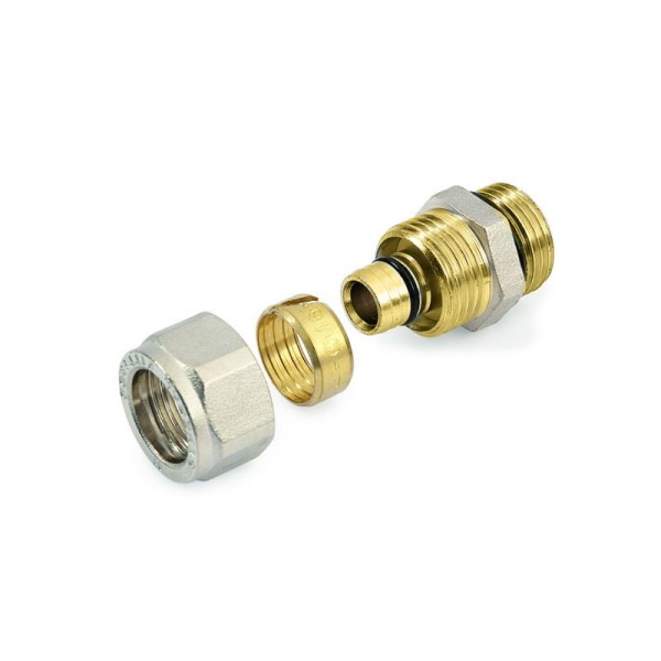 Raccordo Dritto Maschio per Multistrato a Stringere