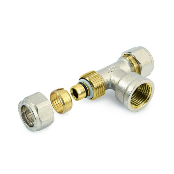 Tee Filettato Femmina per Multistrato a Stringere