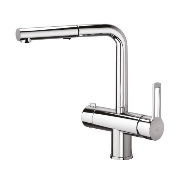 Paffoni Ringo Cucina Estraibile 2 getti con Attacco Depuratore