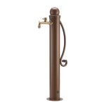 Bel-Fer Fontana in Ferro Tonda con Manico - Ruggine