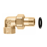 Caleffi Bocchettone Curvo Tre Pezzi per Acqua