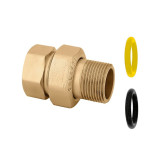 Caleffi Bocchettone Tre Pezzi per Acqua/Gas