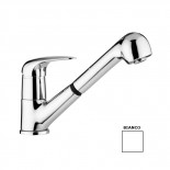 Paffoni Duemila Cucina canna bassa estraibile bianco