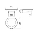Scheda Tecnica Inda Colorella Bacinella portasapone in Vetro