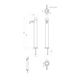 Scheda Tecnica Bel-Fer Fontana in Ferro Tonda Classica - Antracite