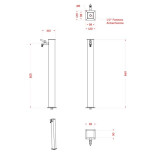 Scheda Bel-Fer Fontana in Alluminio Rettangolare 