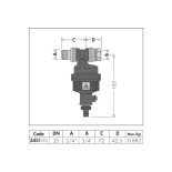 Scheda Tecnica Caleffi Dirtmag Slim Defangatore Magnetico Compatto 3/4"