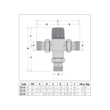Scheda Tecnica Caleffi Miscelatore Termostatico Regolabile 45–65 °C 