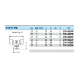Scheda Tecnica Effebi Tof Tee in Ottone per Polietilene