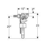 Scheda Tecnica Geberit Galleggiante tipo 383 per cassette tipo nuovo