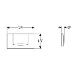 Scheda Tecnica Placca Geberit monotasto Twinline 