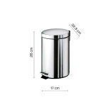 Scheda Tecnica Gedy Argenta Cestino Tondo 3 Litri