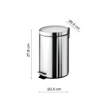 Scheda Tecnica Gedy Argenta Cestino Tondo 5 Litri