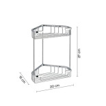 Scheda Tecnica Porta Sapone Angolare Doccia Doppio Gedy 