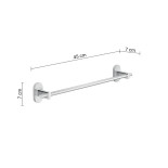 Scheda Tecnica Gedy Febo Portasalviette cm 45