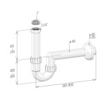 Scheda Tecnica Ghidini Sifone per Lavabo in Plastica