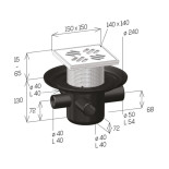 Scheda Tecnica Ghidini Pozzetto Sifonato a Pavimento con Griglia