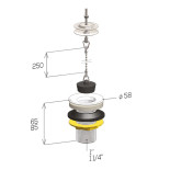 Scheda Tecnica Ghidini Piletta Lavabo con Troppo Pieno 1"