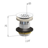Scheda Tecnica Ghidini Piletta Lavabo Scarico Libero TP