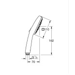 Scheda Tecnica Grohe Cube 110 Doccetta 3 Getti