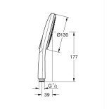 Scheda Tecnica Grohe Rainshower Smart Active 130 Doccetta 