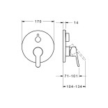 Scheda Tecnica Hansa Primo Doccia Incasso 2 Vie Parti Esterne