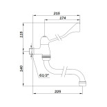 Scheda Tecnica Idral Rubinetto a Muro con Leva Clinica