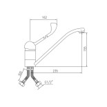 Scheda Tecnica Idral Miscelatore per Lavello Cucina con Leva Clinica