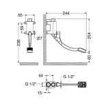 Scheda Tecnica Idral Rubinetto Monopedale a Parete