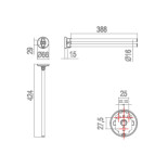 Scheda Tecnica Inda Colorella Portasalviette doppio a snodo a muro