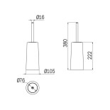 Scheda Tecnica Inda My Love Portascopino a terra - Bianco