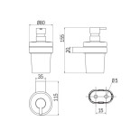 Scheda Tecnica Inda Mito Portasapone dosatore a muro