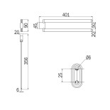 Scheda Tecnica Inda Mito Portasalviette doppio a snodo