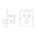 Scheda Tecnica Paffoni Compact Quadro Incasso Doccia Termostatico a pulsante 2 vie 