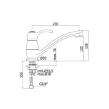 Scheda Tecnica Paffoni Flavia Cucina canna bassa Bronzato