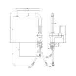 Scheda Tecnica Paffoni Light Cucina Estraibile 2 Getti - Nero Opaco