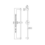 Scheda Tecnica Paffoni Majora Saliscendi regolabile 90 cm