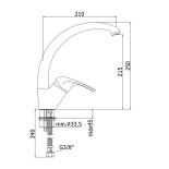 Scheda tecnica Paffoni Nettuno Due canna alta