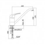 Scheda tecnica Paffoni Nettuno Due Lavello canna bassa