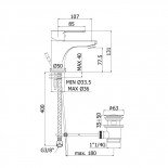 Scheda tecnica Paffoni Red Lavabo